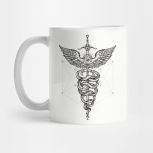 Caduceus_Black Mug